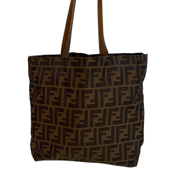 Fendi Tote Bag – Classic Zucca Logo Tote - Vintage - Authentic - Shopper Tote - Picture 1 of 15